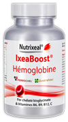 IxeaBoost Hémoglobine : Complexe synergique de Fer chélaté et vitamines B6, B9 et B12 pour augmenter le taux d'hémoglobine